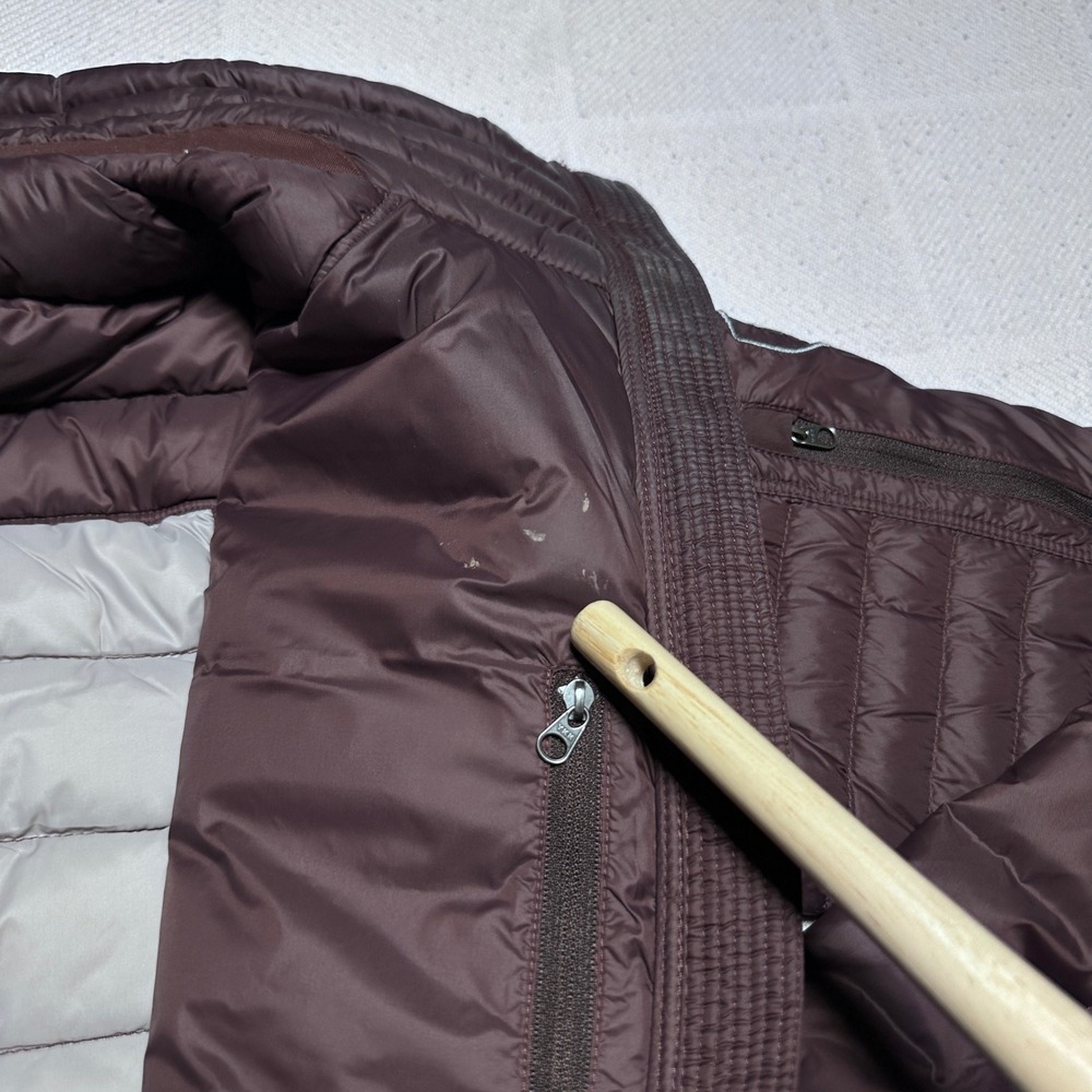 Kuhl Spyfire Jacket Women Large 800 Down Fill Quilted Full Zip Puffer Burgundy - Picture 12 of 16